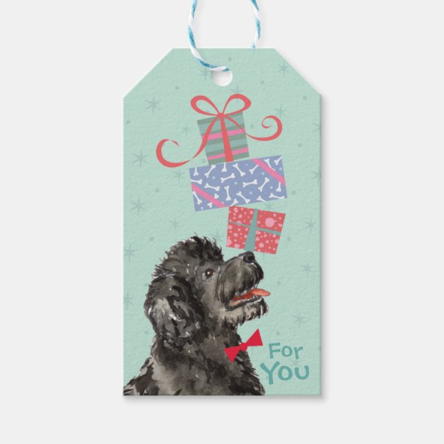 Presenter Portugisiska Märkrna Vatten Hund Gift Presentetikett (Framsidan)
