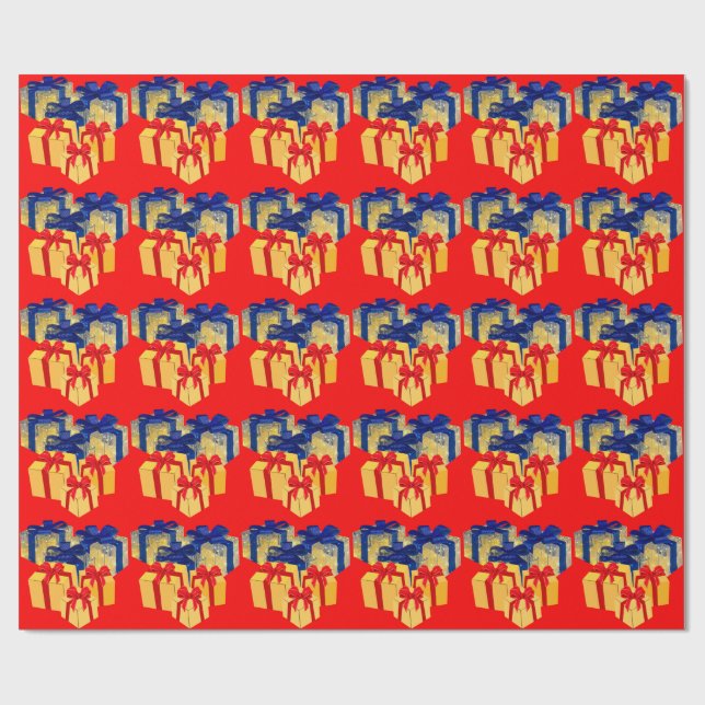 Presenter Red Wrapping Papper Presentpapper (Platt)