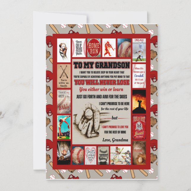 Presenter till sonson | Till min sonson kärlek frå Inbjudningar (Framsida)