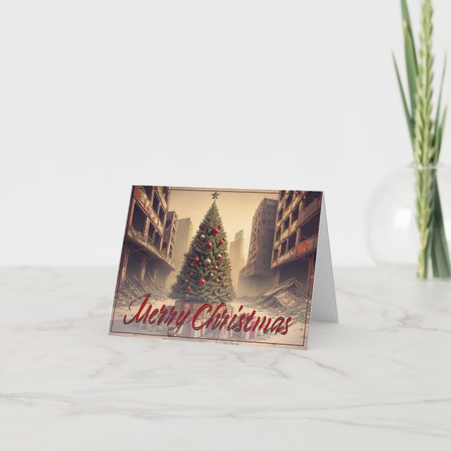 Presenter under Träd i en giftig apokalyptisk värl Kort (Framsida)