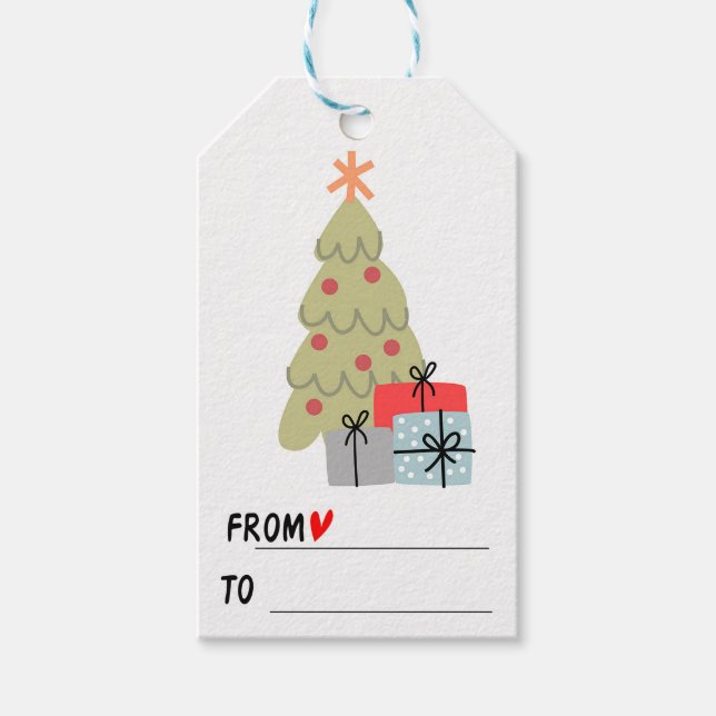 Presenter under träd presentetikett (Framsidan)