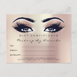 Presentera certifikatstreck - tillägg Makeup-artis Vykort