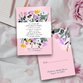 Presentera dusch Vacker vildblomma gräsmatta prese Tilläggskort