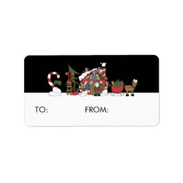 Presentera Märkre för Helgdagarna Adressetikett