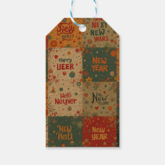 Presentera Märkre med nyårsvy Presentetikett