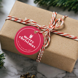 Presenterad med en Anpassningsbar för Bow-jul Gåvor Etiketter