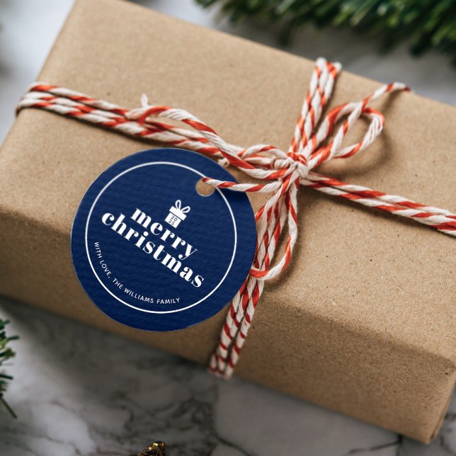 Presenterad med en Anpassningsbar för Bow-jul Gåvor Etiketter (Skapare uppladdad)