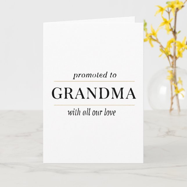 Presenterad till Mormors Present Kort (Gul blomma)