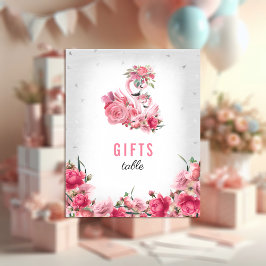 Presenterar Bebisdusch Silver Flamingo Ballerina Poster