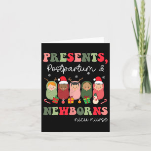Presenterar Postpartum Och Nyfödda Rolig Nicu Sjuk Kort