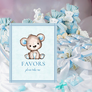 Presenterbord Söt Brun Björn Baby Shower Poster