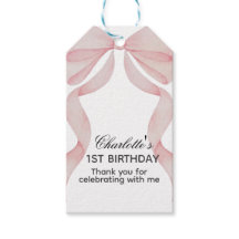 presentetikett Rosa slinga 1-årsdag