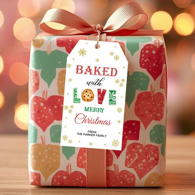 Presentetiketter med "Baked With Love" | Etiketter (Skapare uppladdad)