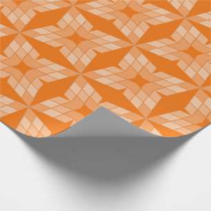 Presentförpackning - Diamatblad på orange Presentpapper