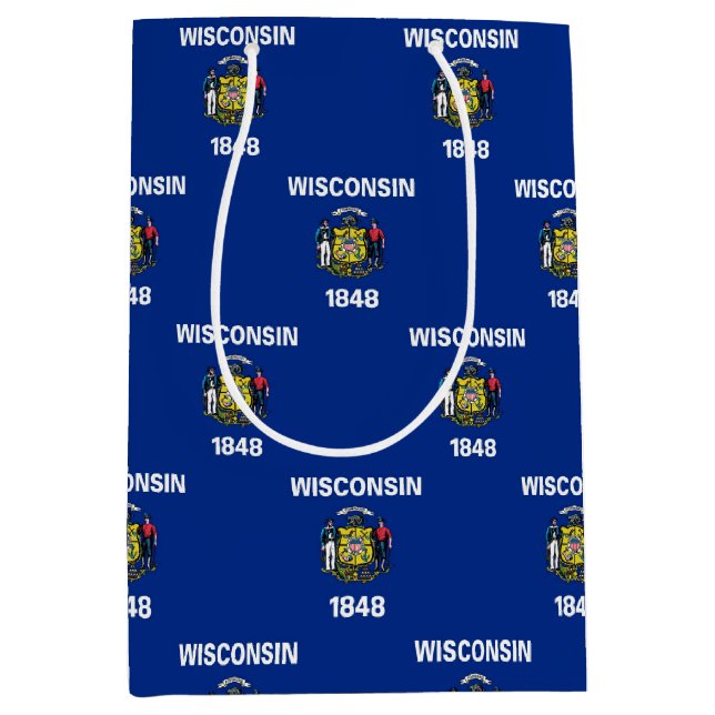 Presentförpackning med Wisconsins flagga, USA (Framsidan)