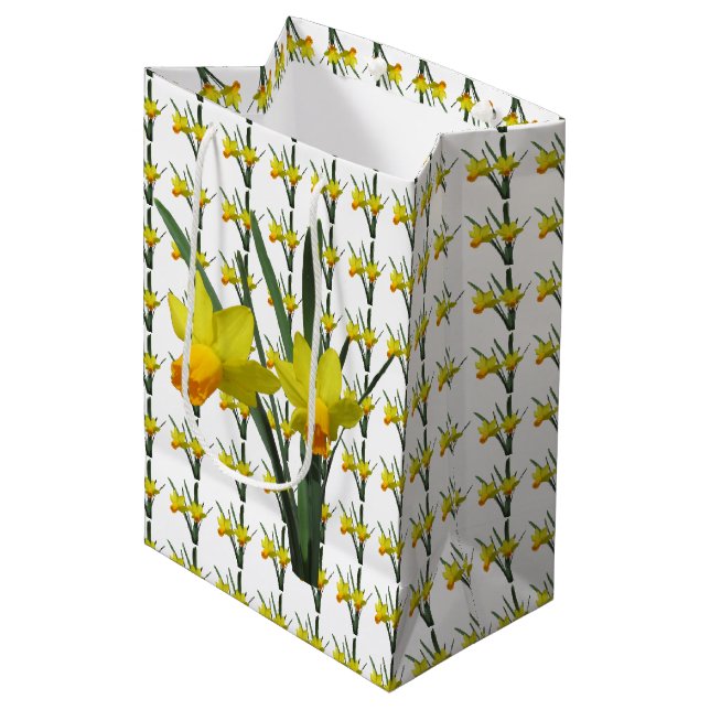 Presentförpackning - Narcissblommor (Framsidan Vinklad)