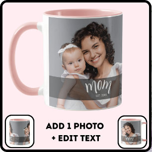 Presentförslag för nybliven mamma med foto mugg