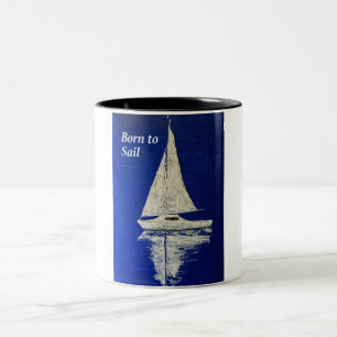 Presentgåva från segelbåt Två-Tonad mugg