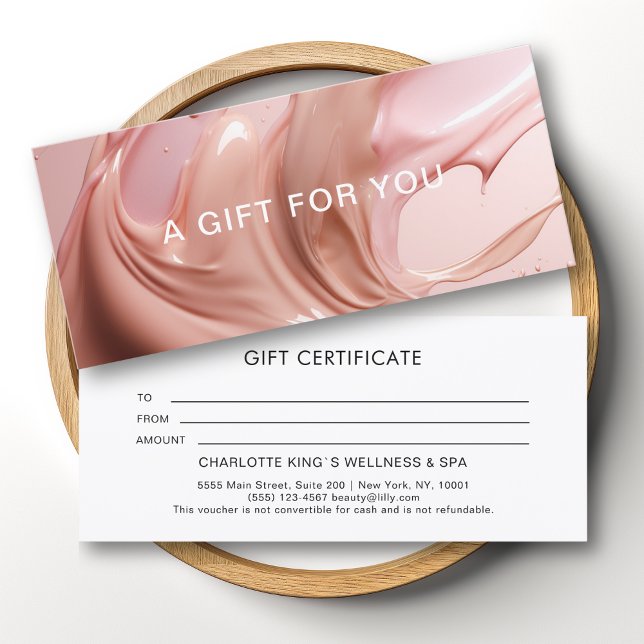 Presentgift för Blush Pink Beauty Salon (Blush Pink Beauty Salon Gift Certificate)