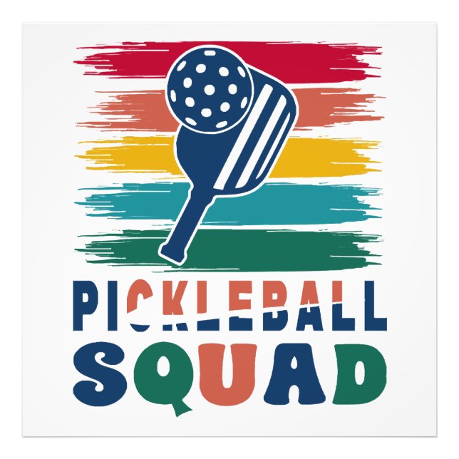 Presentidé för pickleballspelare fototryck (Framsidan)