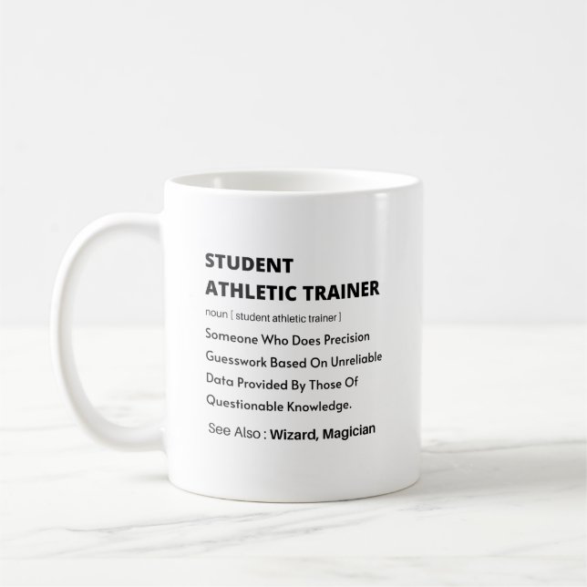 presentidé för student atletiska tränare kaffemugg (Vänster)