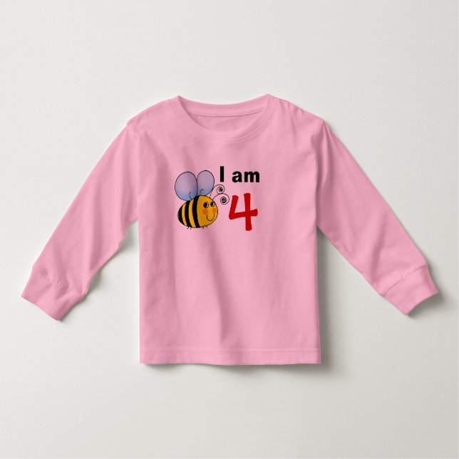 presentidé från 4e födelsedagen humla t-shirt (Framsida)