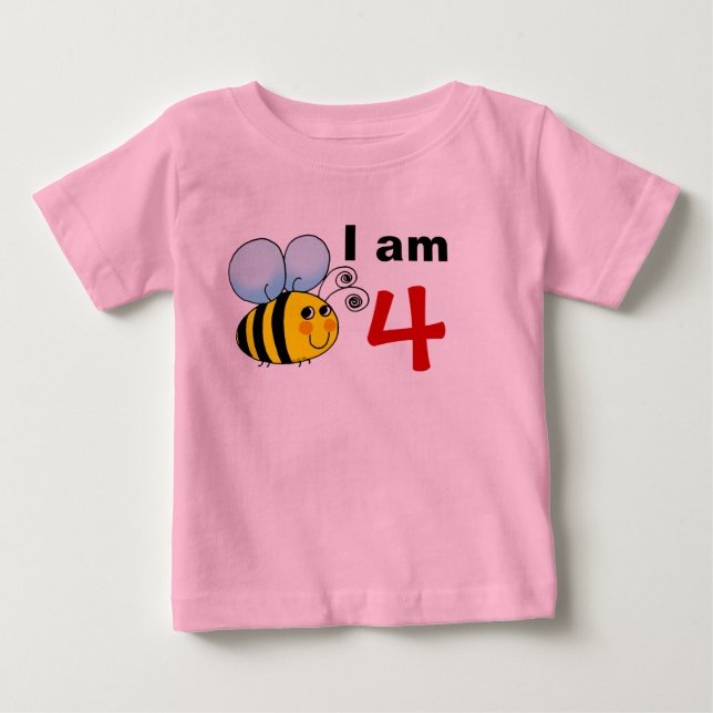 presentidé från 4e födelsedagen humla t-shirt (Framsida)