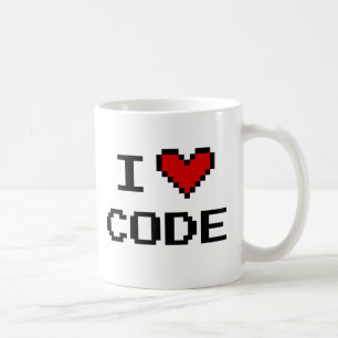 Presentidé till programmerare jag älskar kod kaf kaffemugg