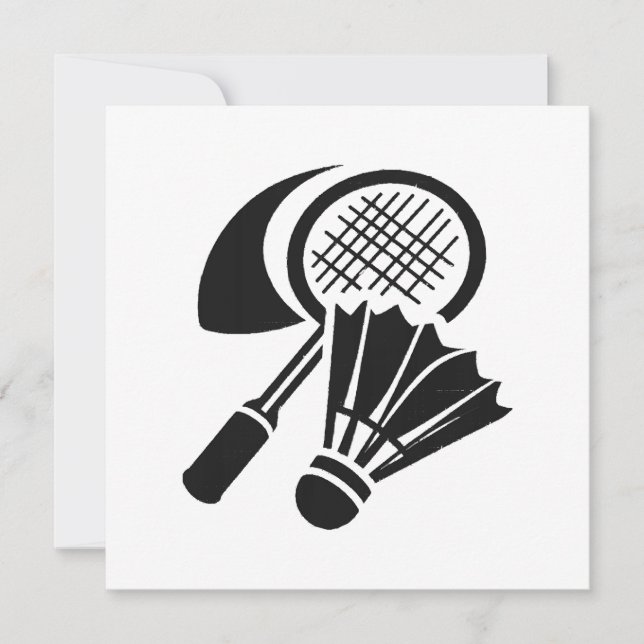 Presentidéer för badminton inbjudningar (Framsida)