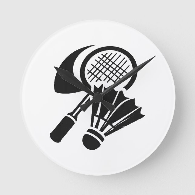 Presentidéer för badminton rund klocka (Framsida)