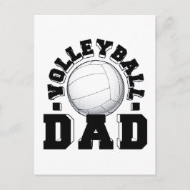 Presentidéer för pappor som spelar volleyboll på g vykort