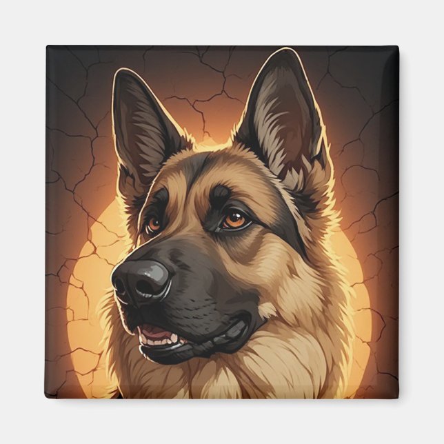 🐾 Presentidéer för tysk schäferhund-älskare 🐾 Magnet (Framsidan)
