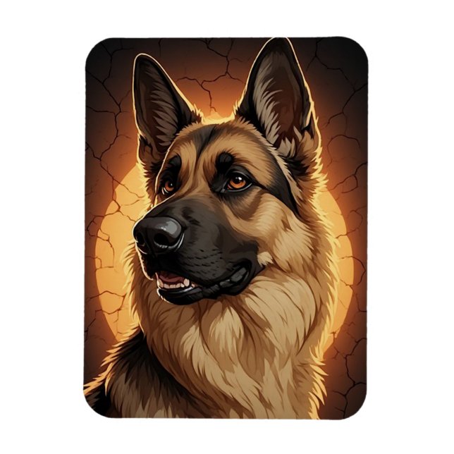 🐾 Presentidéer för tysk schäferhund-älskare 🐾 Magnet (Vertikal)