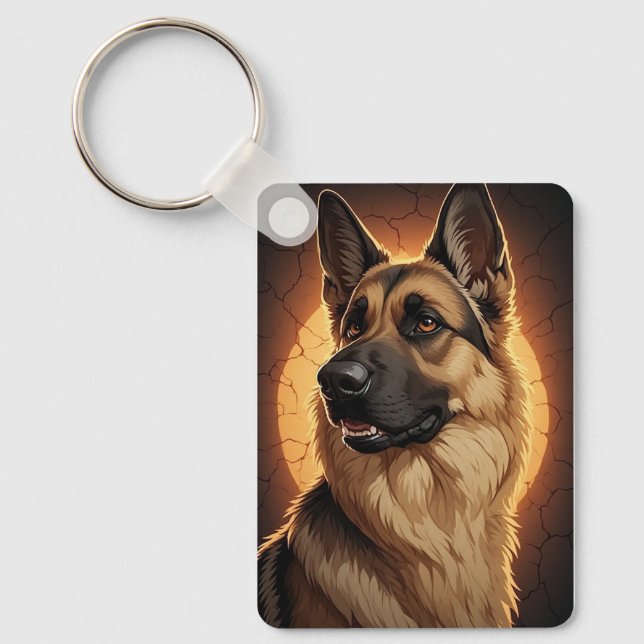 🐾 Presentidéer för tysk schäferhund-älskare 🐾 Nyckelring (Framsida)