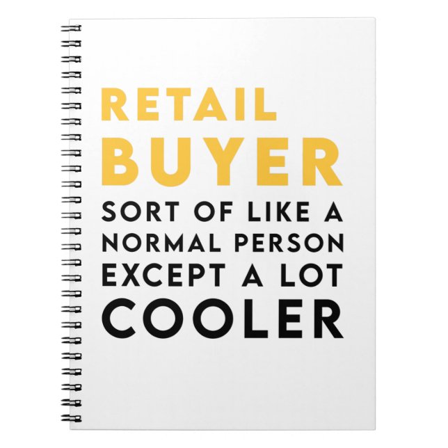 presentidéer för Woman eller man Retail-köpare Anteckningsbok (Framsidan)