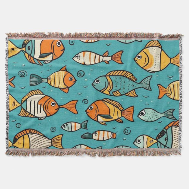 Presentidéer från Fiske mönster Filt (Framsidan)