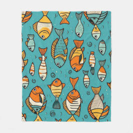 Presentidéer från Fiske mönster Fleecefilt