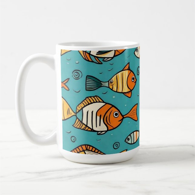 Presentidéer från Fiske mönster Kaffemugg (Vänster)