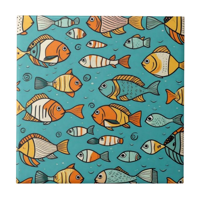 Presentidéer från Fiske mönster Kakelplatta (Framsidan)