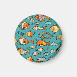 Presentidéer från Fiske mönster Magnet