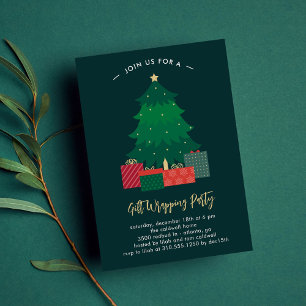 Presentinslagning Julfest Helgdag Inbjudan