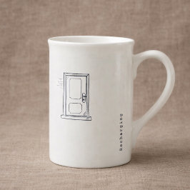 Presentkoppspresent för introvert minimalist konst benporslin mugg