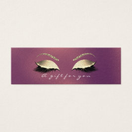 Presentkort Copper Ro Guld Lash Makeup Litet Visitkort
