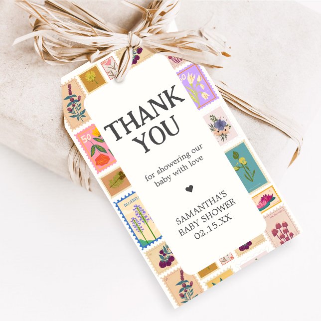 Presentkort för Baby Shower-favor Presentetikett (A New Chapter Begins Baby Shower Favor Tags)