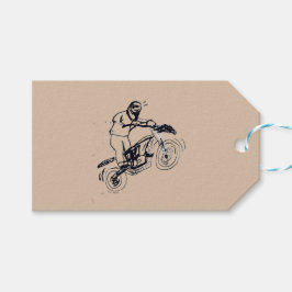 Presentkort för barn med smutsig motorcykel presentetikett