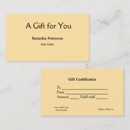 presentkort för blåvita klassiska företagscertifik visitkort