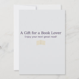 Presentkort för Bok Älskare - Elegant Literär desi Julkort