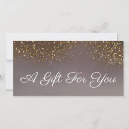 presentkort för flytande glitter