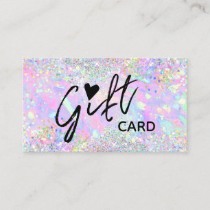presentkort för glitter opal struktur visitkort