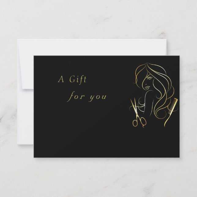 Presentkort för Golden and Black Beauty Salon (Framsida)